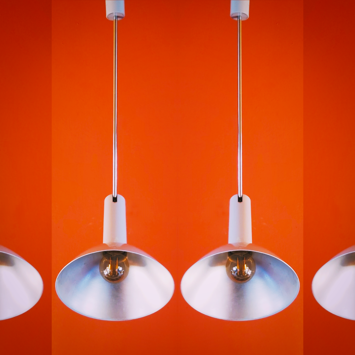 Industrial grey silver metal adjustable ceiling light pendants